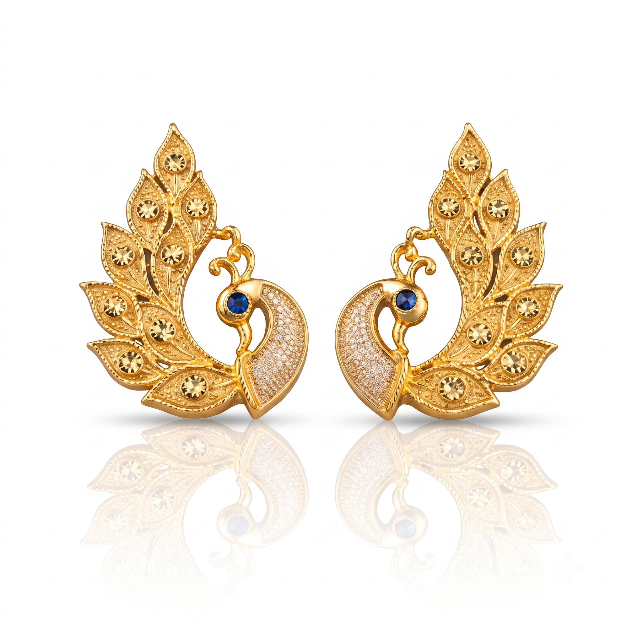 The Crest Peacock Studs
